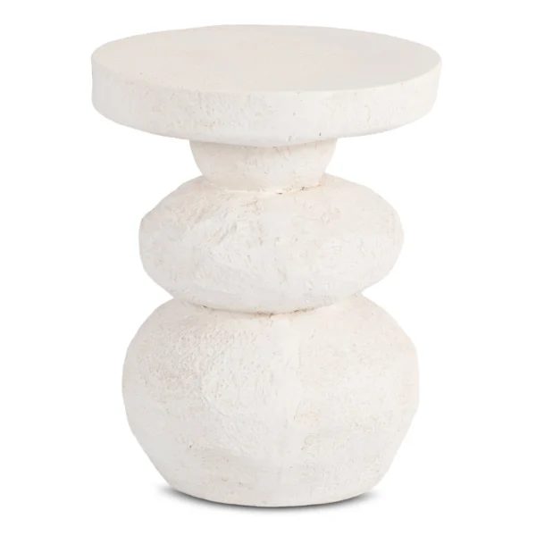 Măsuță LOVI 41 cm Crem/Bej Modernă — Măsuțe rotunde