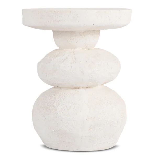 Măsuță LOVI 41 cm Crem/Bej Modernă — Măsuțe rotunde