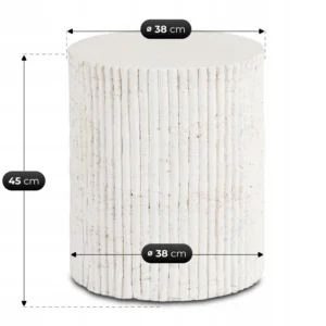 Măsuță TIALL 38 cm Crem/Bej Modernă — Măsuțe rotunde