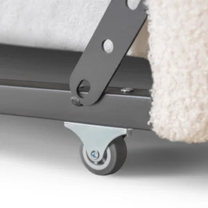 Pat 120x200 VILLEMO, culoare crem, țesătură bouclé — MOBILA