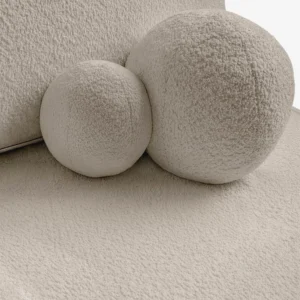 canapea-extensibila-arveto-bej-cu-tesatura-boucle-6-1 Canapea extensibilă ARVETO bej, din țesătură bouclé — Canapele și sofale