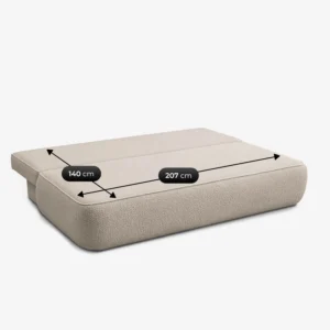 canapea-extensibila-arveto-bej-cu-tesatura-boucle-9-1 Canapea extensibilă ARVETO bej, din țesătură bouclé — Canapele și sofale