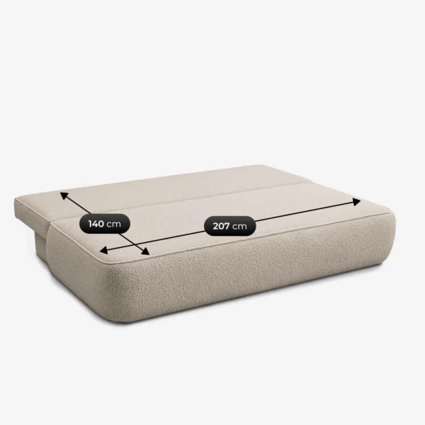canapea-extensibila-arveto-bej-cu-tesatura-boucle-9-1 Canapea extensibilă ARVETO bej, din țesătură bouclé — Canapele și sofale