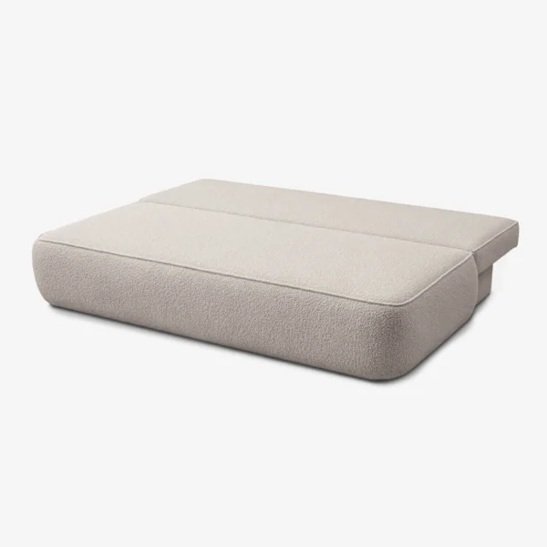 Canapea extensibilă ARVETO, crem, din țesătură bouclé — Canapele și sofale