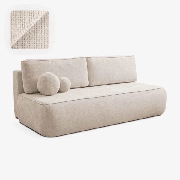 canapea-extensibila-arveto-crem-din-tesatura-de-senila-4-1 Canapea extensibilă ARVETO, crem, din țesătură Shenil — Canapele și sofale