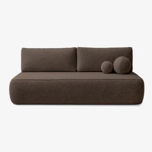 Canapea extensibilă ARVETO mocha Boucle — Canapele și sofale