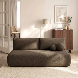 Canapea extensibilă ARVETO mocha Boucle — Canapele și sofale