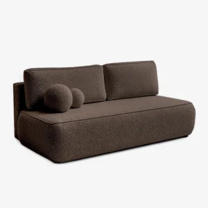 Canapea extensibilă ARVETO mocha Boucle — Canapele și sofale