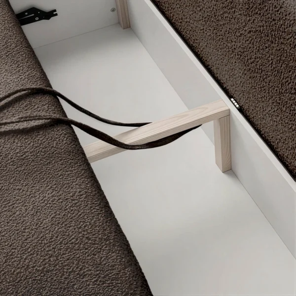 Canapea extensibilă ARVETO mocha Boucle — Canapele și sofale