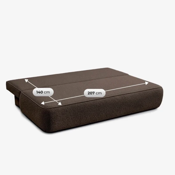 Canapea extensibilă ARVETO mocha Boucle — Canapele și sofale