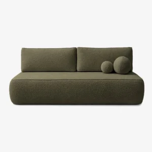 Canapea extensibilă ARVETO, verde măslin, țesătură bouclé