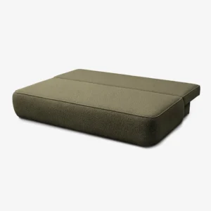 Canapea extensibilă ARVETO, verde măslin, țesătură bouclé — Canapele și sofale