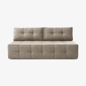 Canapea extensibilă MORANA, bej, din țesătură bouclé — Canapele și sofale