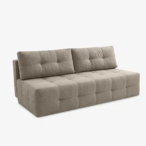 Canapea extensibilă MORANA, bej, din țesătură bouclé — Canapele și sofale