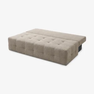 Canapea extensibilă MORANA, bej, din țesătură bouclé — Canapele și sofale