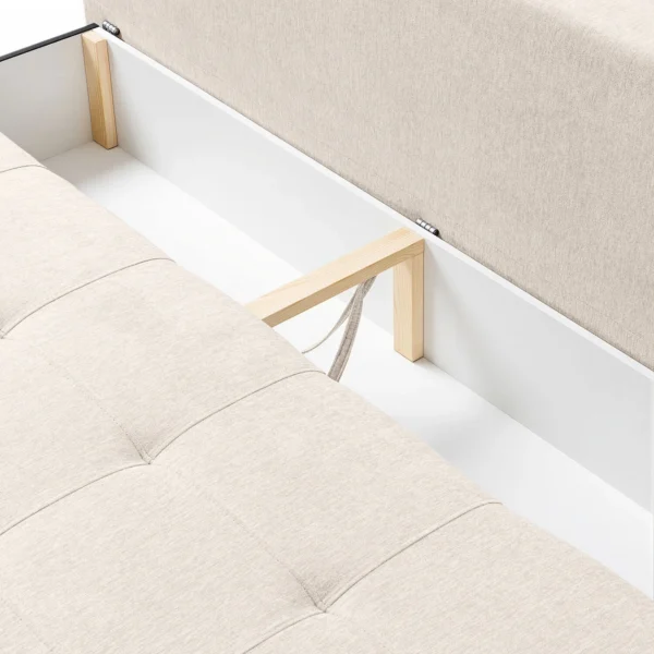 canapea-extensibila-morana-crem-7 Canapea extensibilă MORANA, de culoare crem — Canapele și sofale