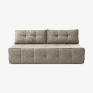 Canapea extensibilă MORANA, crem, din țesătură bouclé — Canapele și sofale