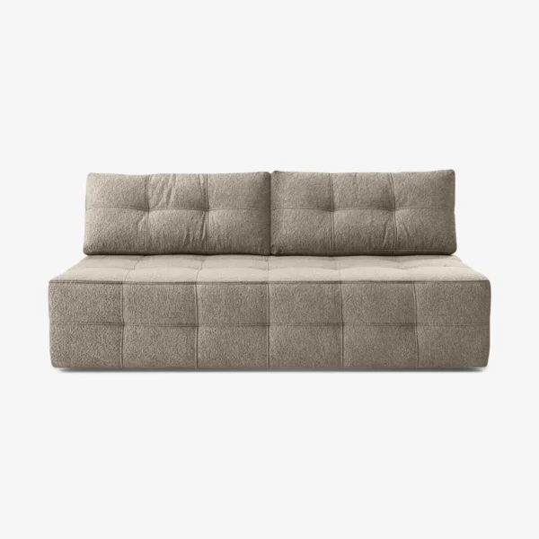 Canapea extensibilă MORANA, crem, din țesătură bouclé — Canapele și sofale