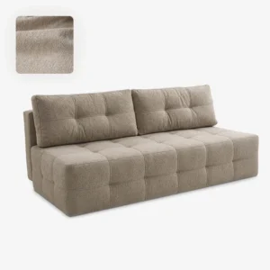 Canapea extensibilă MORANA, crem, din țesătură bouclé — Canapele și sofale