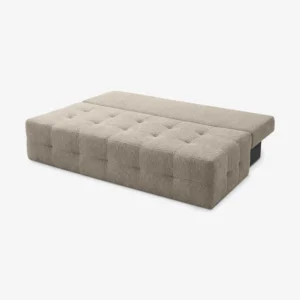 Canapea extensibilă MORANA, crem, din țesătură bouclé — Canapele și sofale