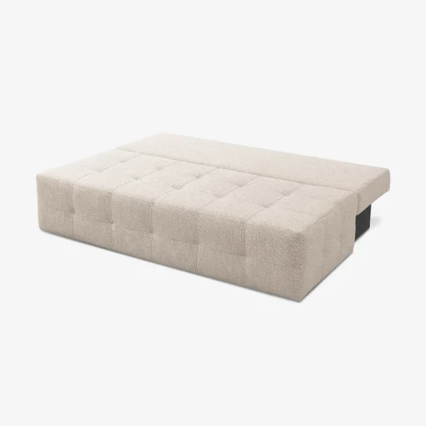 Canapea extensibilă MORANA, crem, din țesătură chenilă — Canapele și sofale