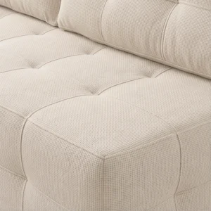 Canapea extensibilă MORANA, crem, din țesătură chenilă — Canapele și sofale