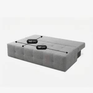 canapea-extensibila-morana-gri-din-tesatura-chenila-9-1 Canapea extensibilă MORANA, gri, din țesătură chenilă — Canapele și sofale