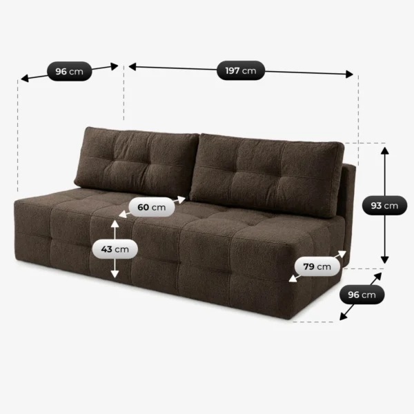canapea-extensibila-morana-mocha-boucle-8-1 Canapea extensibilă MORANA mocha Boucle — Canapele și sofale
