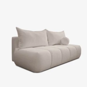 Canapea extensibilă SARIA, bej, cu țesătură bouclé — Canapele și sofale