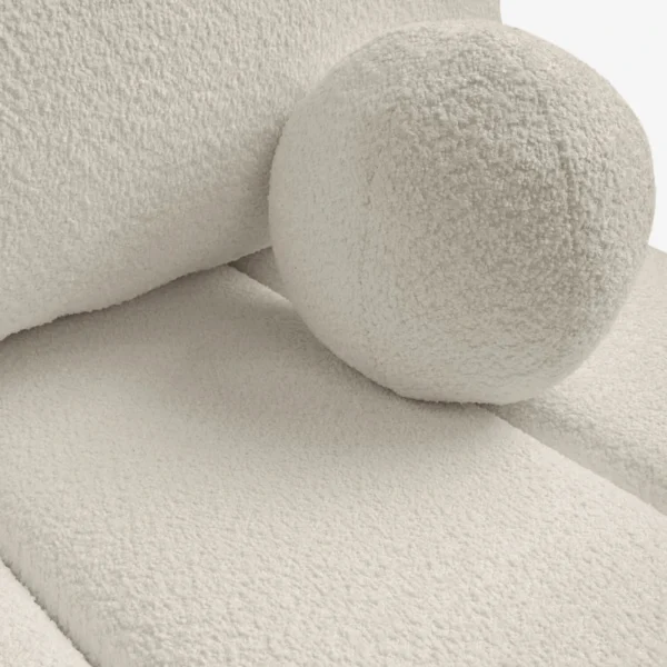 Canapea extensibilă SARIA, crem, din țesătură Boucle — Canapele și sofale