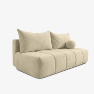 canapea-extensibila-saria-crem-din-velur-3 Canapea extensibilă SARIA, crem, din catifea — Canapele și sofale