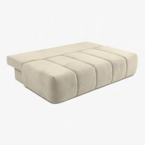 canapea-extensibila-saria-crem-din-velur-5 Canapea extensibilă SARIA, crem, din catifea — Canapele și sofale
