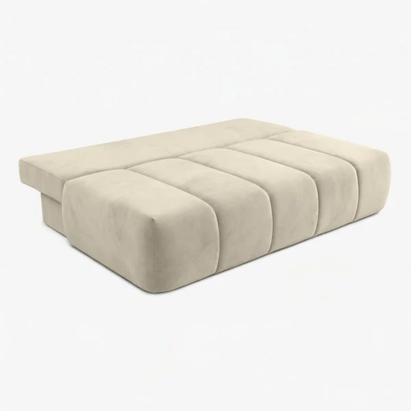 canapea-extensibila-saria-crem-din-velur-5 Canapea extensibilă SARIA, crem, din catifea — Canapele și sofale