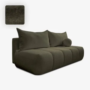 canapea-extensibila-saria-culoare-maslin-tesatura-boucle-4 Canapea extensibilă SARIA, culoare măslinie, țesătură Boucle — Canapele și sofale