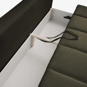 canapea-extensibila-saria-culoare-maslin-tesatura-boucle-6 Canapea extensibilă SARIA, culoare măslinie, țesătură Boucle — Canapele și sofale