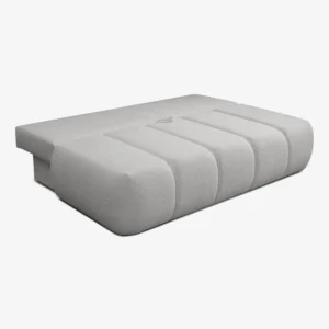 Canapea extensibilă SARIA, gri, din țesătură bouclé — Canapele și sofale