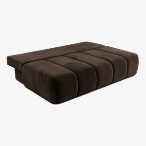 canapea-extensibila-saria-maro-din-velur-5 Canapea extensibilă SARIA, maro, din catifea — Canapele și sofale