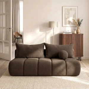 canapea-extensibila-saria-mocca-boucle-2 Canapea extensibilă SARIA mocha Boucle — Canapele și sofale