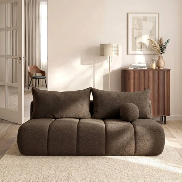 canapea-extensibila-saria-mocca-boucle-2 Canapea extensibilă SARIA mocha Boucle — Canapele și sofale