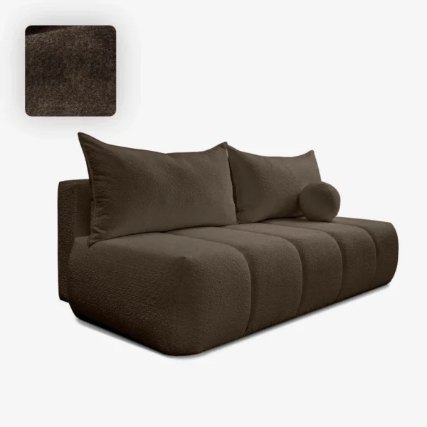 canapea-extensibila-saria-mocca-boucle-4 Canapea extensibilă SARIA mocha Boucle — Canapele și sofale
