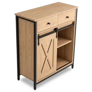 comoda-cu-sertare-cole-70-cm-stejar-negru-3-1 Comodă cu sertare COLE 70 cm Stejar/Negru — Comode