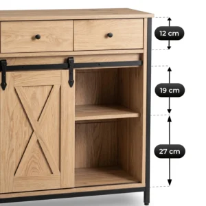 comoda-cu-sertare-cole-70-cm-stejar-negru-7 Comodă cu sertare COLE 70 cm Stejar/Negru — Comode