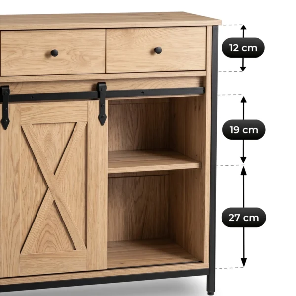 comoda-cu-sertare-cole-70-cm-stejar-negru-7 Comodă cu sertare COLE 70 cm Stejar/Negru — Comode