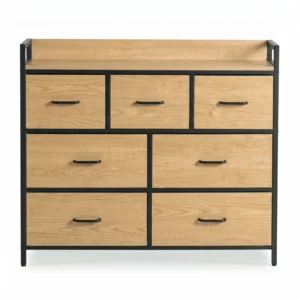 Comodă cu sertare HUDSON 98 cm Stejar/Negru — Comode