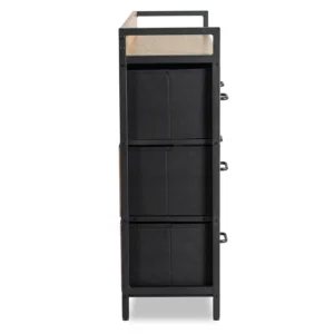Comodă cu sertare HUDSON 98 cm Stejar/Negru — Comode