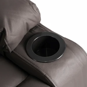 Fotoliu de masaj BOX, maro închis, imitație de piele — Fotolii de masaj