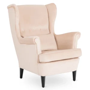 fotoliu-de-relaxare-evan-2-cu-suport-pentru-picioare-bej-din-velur-3 Fotoliu de relaxare EVAN 2 cu suport pentru picioare, bej, din catifea — Fotolii cu taburet