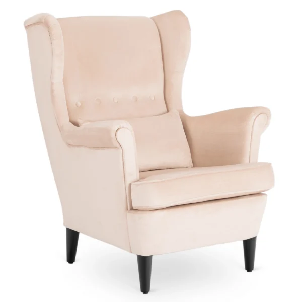 fotoliu-de-relaxare-evan-2-cu-suport-pentru-picioare-bej-din-velur-3 Fotoliu de relaxare EVAN 2 cu suport pentru picioare, bej, din catifea — Fotolii cu taburet