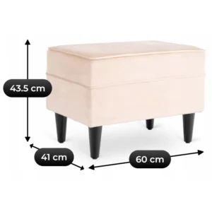 fotoliu-de-relaxare-evan-2-cu-suport-pentru-picioare-bej-din-velur-9 Fotoliu de relaxare EVAN 2 cu suport pentru picioare, bej, din catifea — Fotolii cu taburet
