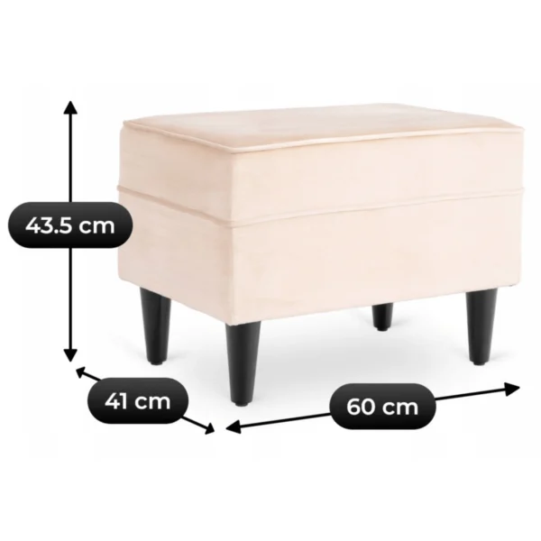 fotoliu-de-relaxare-evan-2-cu-suport-pentru-picioare-bej-din-velur-9 Fotoliu de relaxare EVAN 2 cu suport pentru picioare, bej, din catifea — Fotolii cu taburet